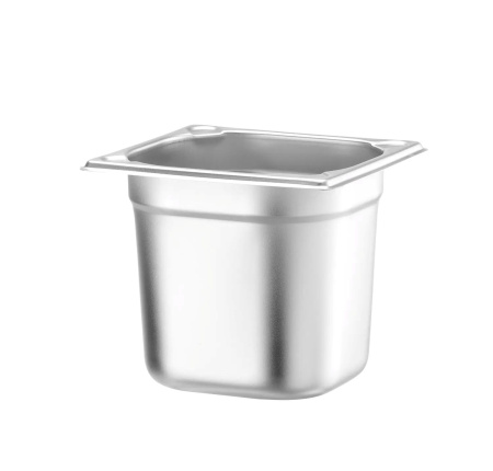 HENDI Konteineris GN 1/6, Kitchen Line, 2,4L, nerūdijantis plienas, 176x162x(H)150 mm 806647 | E-gastro