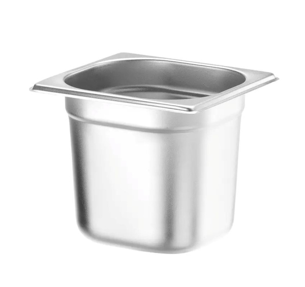 HENDI Konteineris GN 1/6, Budget Line, 2,4L, nerūdijantis plienas, 176x162x(H)150 mm 800645 | E-gastro