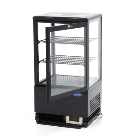 MAXIMA Vitrininis šaldytuvas 58 L 43 cm juodas 09400801 | E-gastro