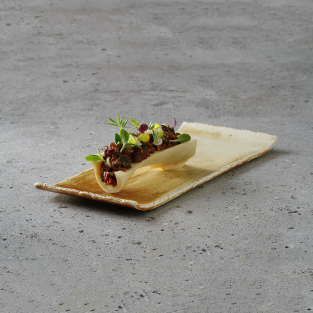 FINE DINE Stačiakampė lėkštė Constancy, ruda, 340x150 mm, 3 vnt. 767535 | E-gastro