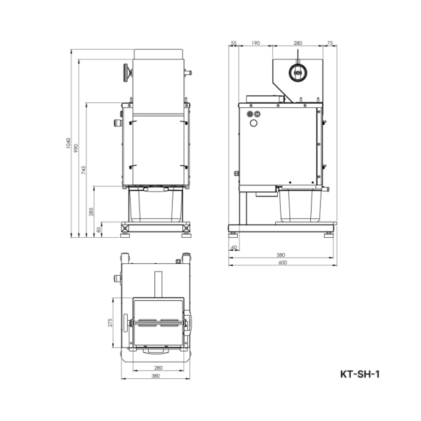 KONETEOLLISUUS Profesionalus mėsos smulkintuvas KT-SH-1, 400V/0,55kW ESH100 | E-gastro