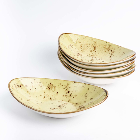 FINE DINE Ovalus dobuo Olive, žalias, 250x160 mm, 6 vnt. 778012 | E-gastro