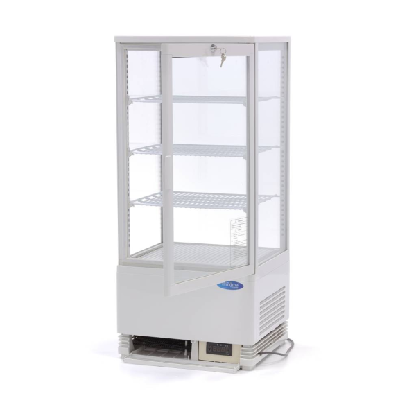 MAXIMA Vitrininis šaldytuvas 78 L 43 cm baltas 09400805 | E-gastro