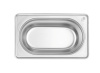 HENDI Konteineris GN 1/9, Budget Line, 1L, nerūdijantis plienas, 176x108x(H)100 mm 800737 | E-gastro