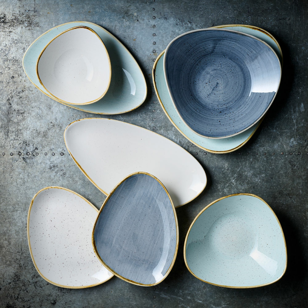 FINE DINE Trikampis dubuo Duck Egg Blue, melsva, ø185 mm, 6 vnt. SDESTRB71 | E-gastro