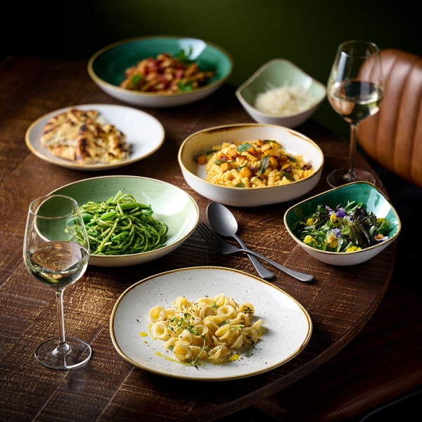 FINE DINE Lėkštė aukštu krašteliu Barley, kreminė, ø260 mm, 6 vnt. SWHSWP261 | E-gastro
