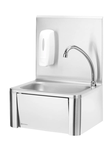 HENDI Bekontaktė virtuvės kriauklė, vandens įjungimas keliu, 400x330x(H)560mm 810309  | E-gastro