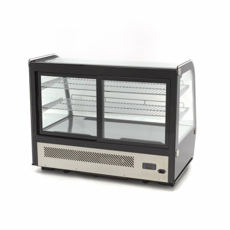 MAXIMA Vitrininis šaldytuvas 160 L 88 cm su galinėmis stumdomomis durimis 09400850 | E-gastro