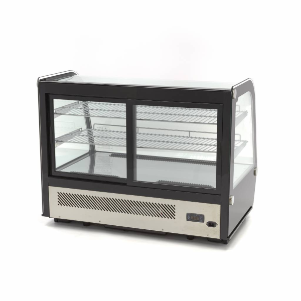 MAXIMA Vitrininis šaldytuvas 160 L 88 cm su galinėmis stumdomomis durimis 09400850 | E-gastro