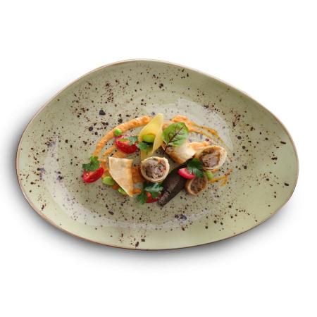 FINE DINE Lėkštė Olive, žalia, 350x210 mm, 6 vnt. 778036 | E-gastro
