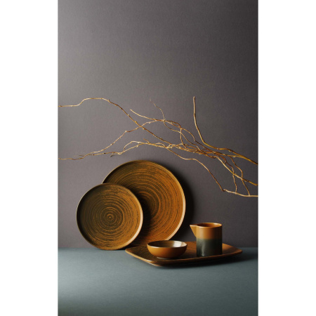 FINE DINE Gili lėkštė Lykke, ruda, ø270 mm , 6 vnt. 04ALM005973 | E-gastro