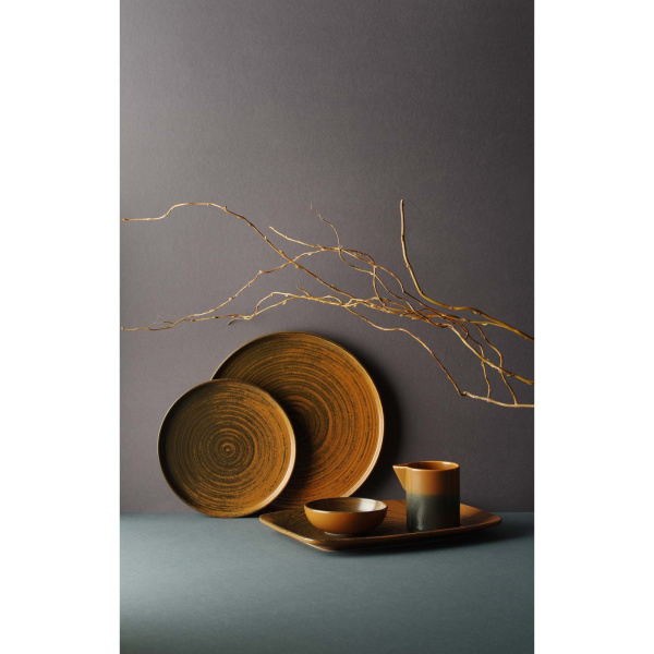 FINE DINE Gili lėkštė Lykke, ruda, ø270 mm , 6 vnt. 04ALM005973 | E-gastro