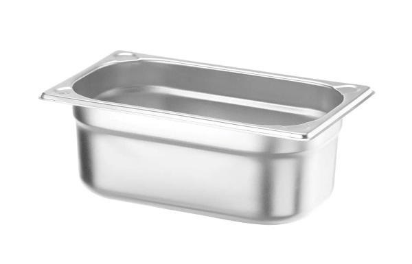 HENDI Konteineris GN 1/4, Kitchen Line, 2,8L, nerūdijantis plienas, 265x162x(H)100 mm 806531 | E-gastro