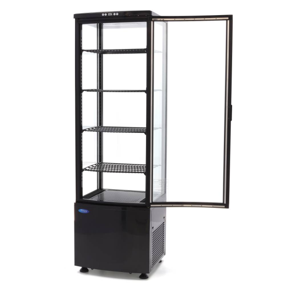MAXIMA Vitrininis šaldytuvas 235 L 52 cm juodas 09400816 | E-gastro