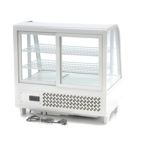 MAXIMA Vitrininis šaldytuvas 100 L 68 cm baltas 09400836 | E-gastro