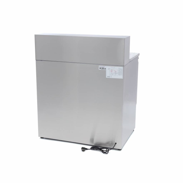 MAXIMA Picos paruošimo šaldytuvas 90 cm 2 durys 5 × 1/6 GN su granito stalviršiu ir viršutine vitrina 09400200 | E-gastro