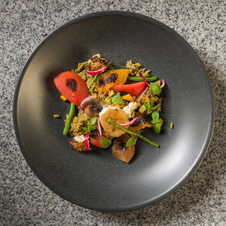 FINE DINE Gili lėkštė Coal, juoda, ø260 mm, 6 vnt. 04ALM001944 | E-gastro