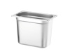 HENDI Konteineris GN 1/4, Budget Line, 5.5L, nerūdijantis plienas, 265x162x(H)200mm 800553 | E-gastro