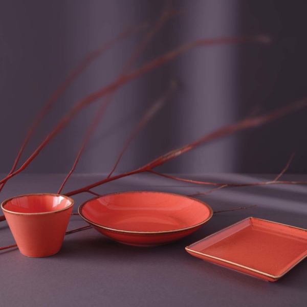 FINE DINE Steiko lėkštė Amber, oranžinė, 330x260mm, 6 vnt. 04ALM001599 | E-gastro