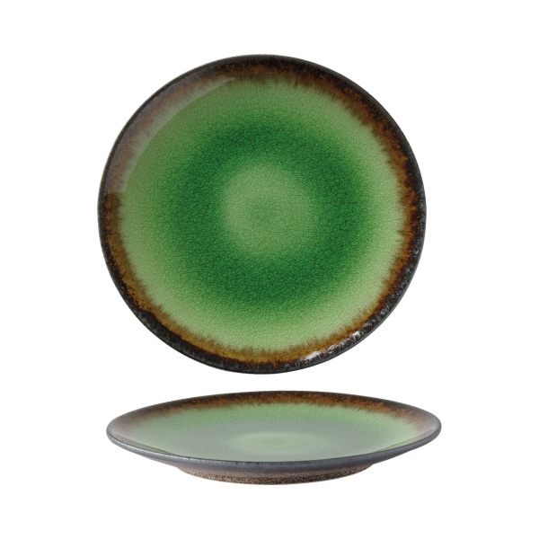 FINE DINE Plati lėkštė Beryl, žalia, ø207 mm, 3 vnt. 772836 | E-gastro
