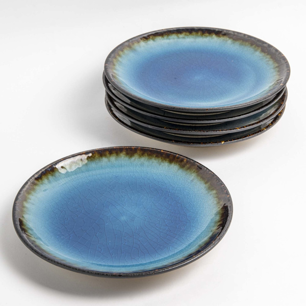 FINE DINE Plati lėkštė Lazur, mėlyna, ø207 mm, 3 vnt. 772829 | E-gastro