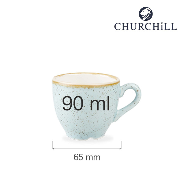 FINE DINE Espresso puodelis Duck Egg Blue, melsvas, 90 ml, 6 vnt. SDESCEB91 | E-gastro