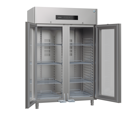 HOSHIZAKI Dviejų durų šaldytuvas Premier KG 140 L, GN 2/1, stiklinės durys, nerūdijantis plienas, +2/+12 °C, 1085 l. KG 140 L | E-gastro
