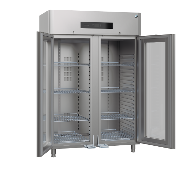 HOSHIZAKI Dviejų durų šaldytuvas Premier KG 140 L, GN 2/1, stiklinės durys, nerūdijantis plienas, +2/+12 °C, 1085 l. KG 140 L | E-gastro