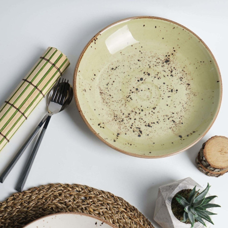 FINE DINE Plati lekštė Olive, žalia, ø240 mm, 6 vnt. 777985 | E-gastro
