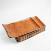 FINE DINE Stačiakampė lėkštė, oranžinė, 215x120mm, 6 vnt. 778357 | E-gastro