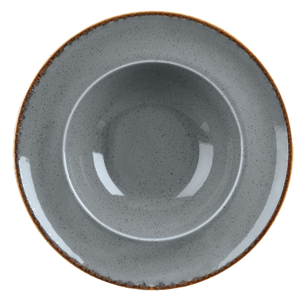 FINE DINE Makaronų lėkštė Stone, tamsiai pilka, ø260 mm, 6 vnt. 04ALM002474 | E-gastro