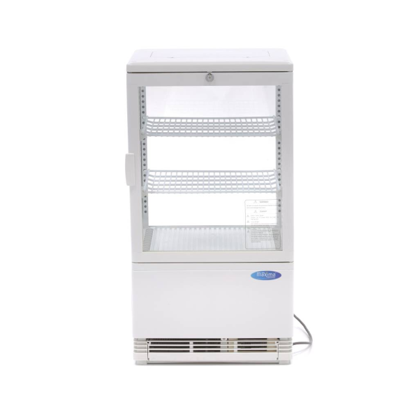 MAXIMA Vitrininis šaldytuvas 58 L 43 cm baltas 09400800 | E-gastro