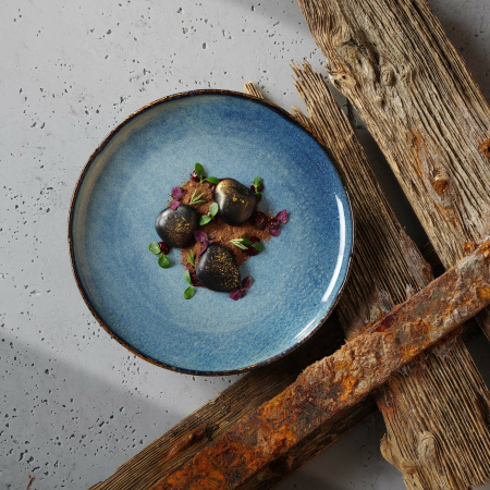 FINE DINE Plokščia lėkštė Eminence, mėlyna, ø210 mm, 3 vnt. 767467 | E-gastro
