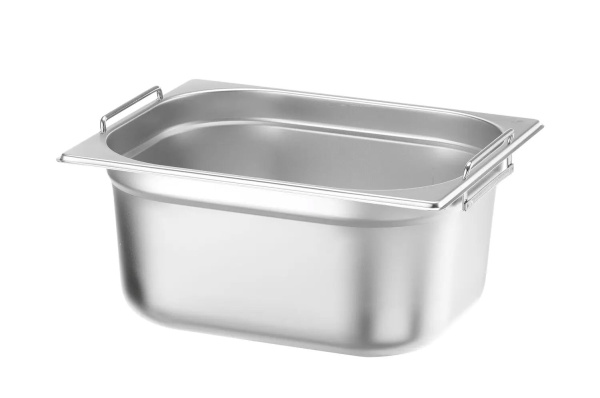 HENDI Konteineris su rankenėlėmis GN 1/2, Budget Line, 9,5L, nerūdijantis plienas, 325x265x(H)150mm 817346 | E-gastro
