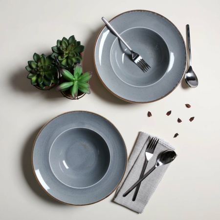 FINE DINE Puodelis Stone, tamsiai pilkas, 260 ml, 6 vnt. 04ALM002588 | E-gastro