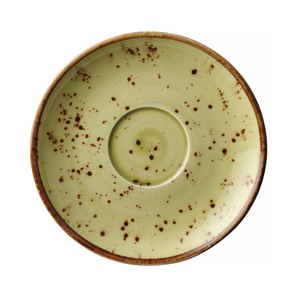 FINE DINE Espresso puodelio lėkštė Olive, žalia, ø115 mm, 6 vnt. 778074 | E-gastro
