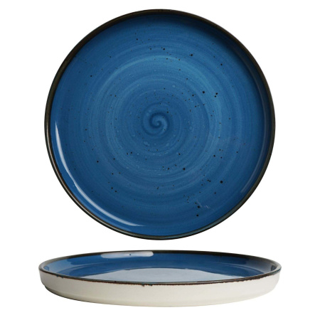 FINE DINE Lėkštė aukštu krašteliu Iris, mėlyna, ø210 mm, 6 vnt. 778333 | E-gastro