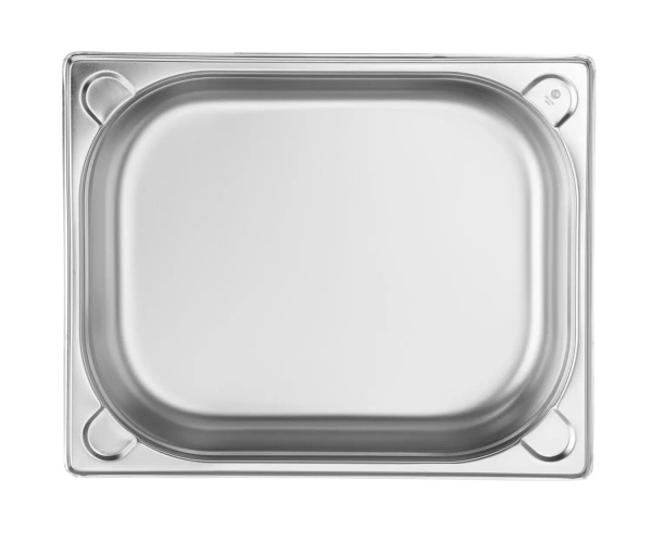 HENDI Konteineris GN 1/2, Kitchen Line, 4L, nerūdijantis plienas, 325x265x(H)65 mm 806326 | E-gastro