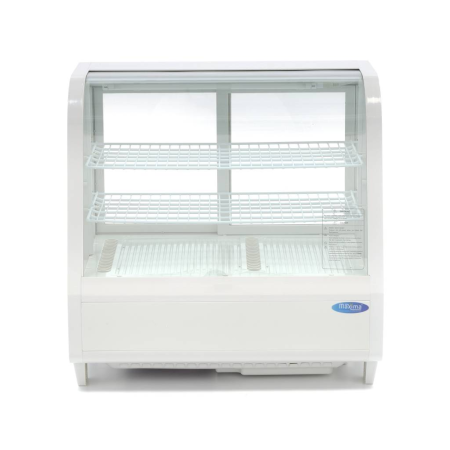 MAXIMA Vitrininis šaldytuvas 100 L 68 cm baltas 09400836 | E-gastro