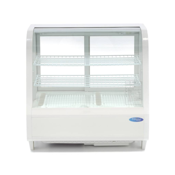 MAXIMA Vitrininis šaldytuvas 100 L 68 cm baltas 09400836 | E-gastro