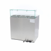 MAXIMA Picos paruošimo šaldytuvas 90 cm 2 durys 5 × 1/6 GN su granito stalviršiu ir stiklo vitrina 09400207 | E-gastro