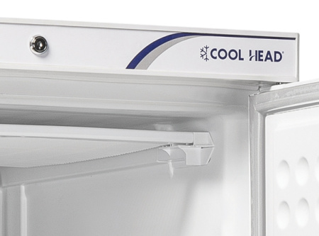 COOL HEAD Vertikalus šaldiklis QNXG400, stiklinės durys, plieno spalva, 400 l.