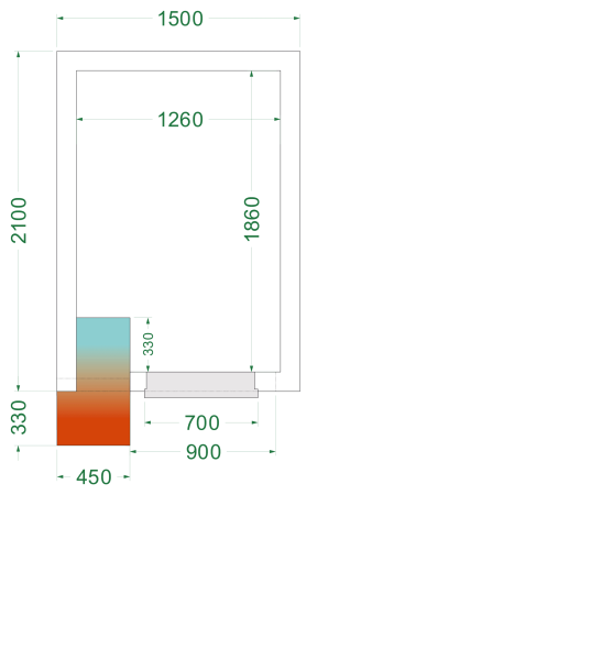 TEFCOLD Šaldomas kambarys CRNF1521, 1500x2100x2200mm, -20/-10 °C 44227 | E-gastro