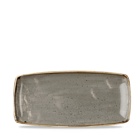 FINE DINE Stačiakampė lėkštė Peppercorn, pilkas, 395x140 mm, 6 vnt. SPGSOP111 | E-gastro