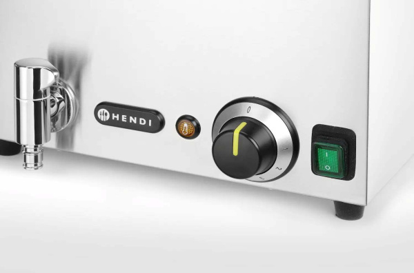 HENDI Rinkinys: marmitas RANGER su išleidimo čiaupu + 3x GN 1/3 su dangčiu, GN 1/1, 590x332x(H)242mm 238868 | E-gastro