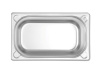 HENDI Konteineris GN 1/4, Kitchen Line, 4L, nerūdijantis plienas, 265x162x(H)150 mm 806548 | E-gastro