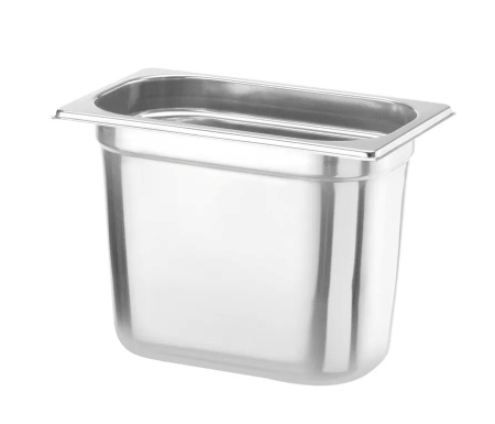 HENDI Konteineris GN 1/4, Profi Line, 5.5 L, nerūdijančio plieno, 265x162x(H)200 mm 801604 | E-gastro